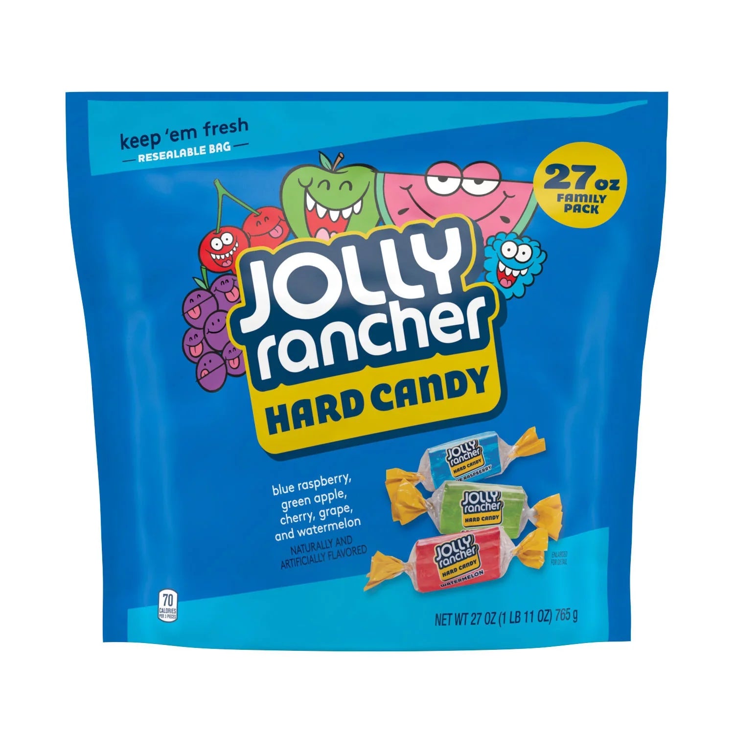 Caramelos duros Jolly Rancher con sabor a frutas surtidas, envueltos i ...
